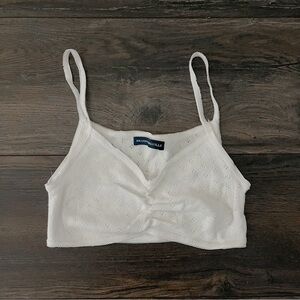 Brandy Melville Eyelet Pointelle White Bralette